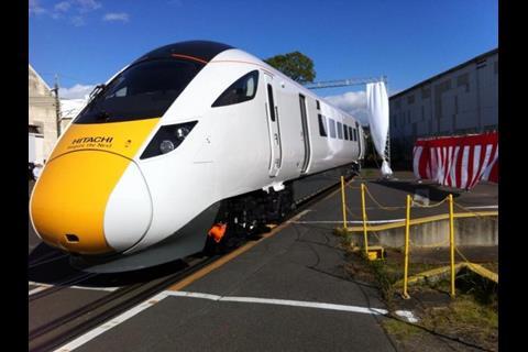 The first Class 800 trainset is now on test in Derby and expected to begin trial running shortly.